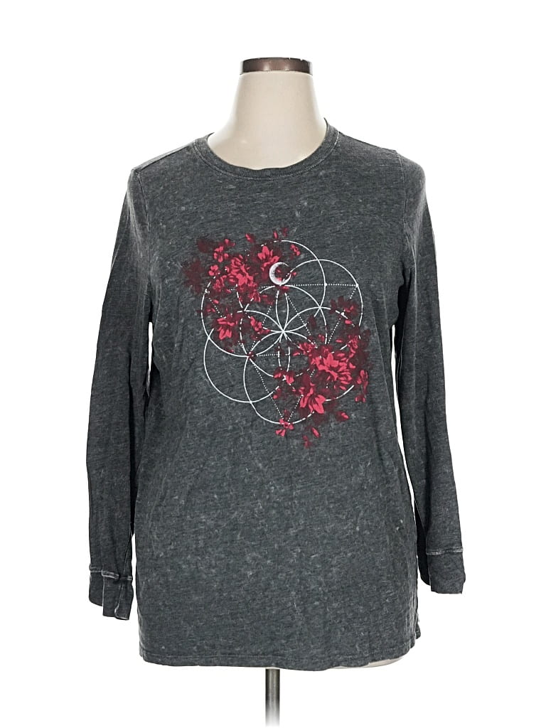 Pre-owned Torrid Long Sleeve T-shirt In Gray