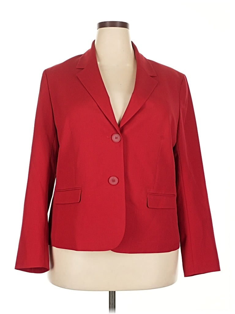 Pre-owned Black Label By Evan Picone Blazer Jacket In Red