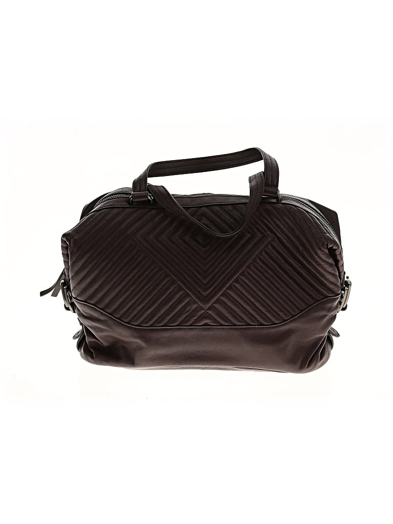 Pre-owned Vince Camuto Leather Satchel In Burgundy