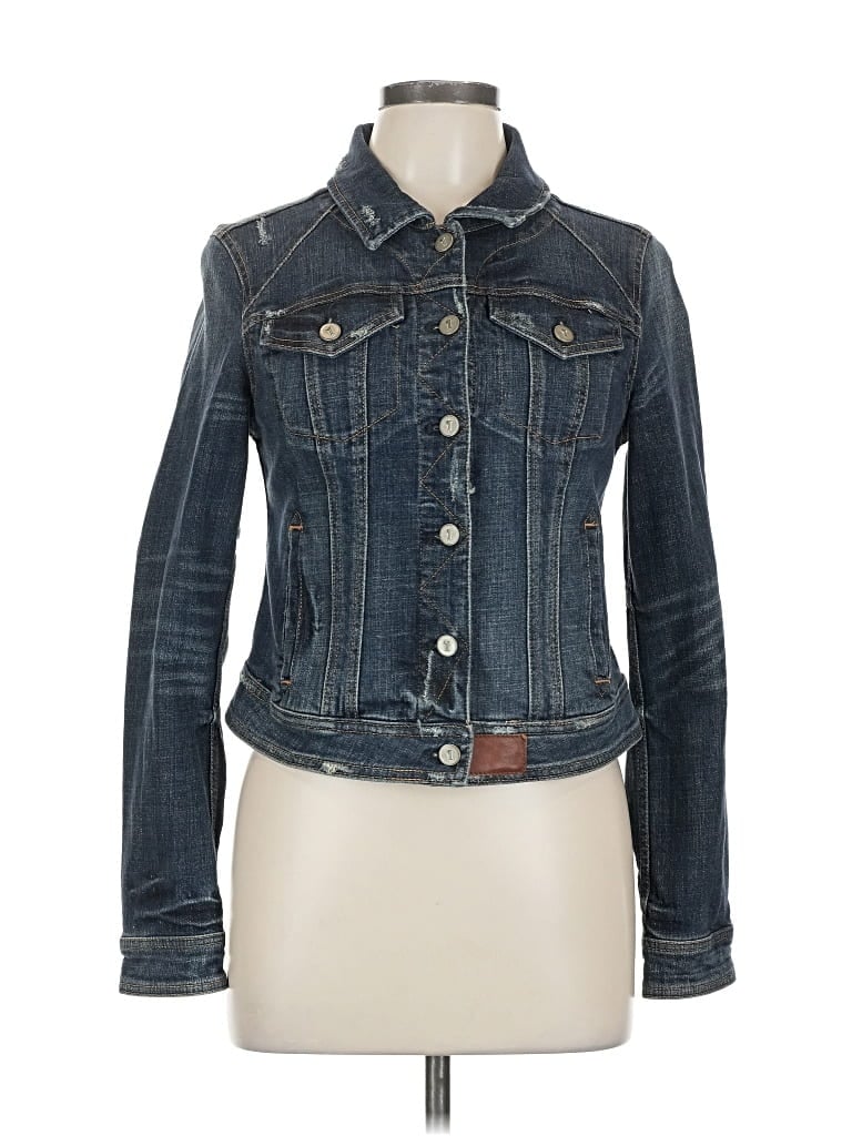 Pre-owned Pilcro And The Letterpress Denim Jacket In Blue