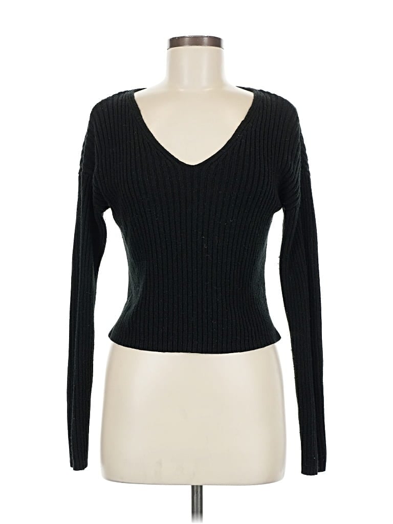 Pre-owned Wild Fable Pullover Sweater In Black