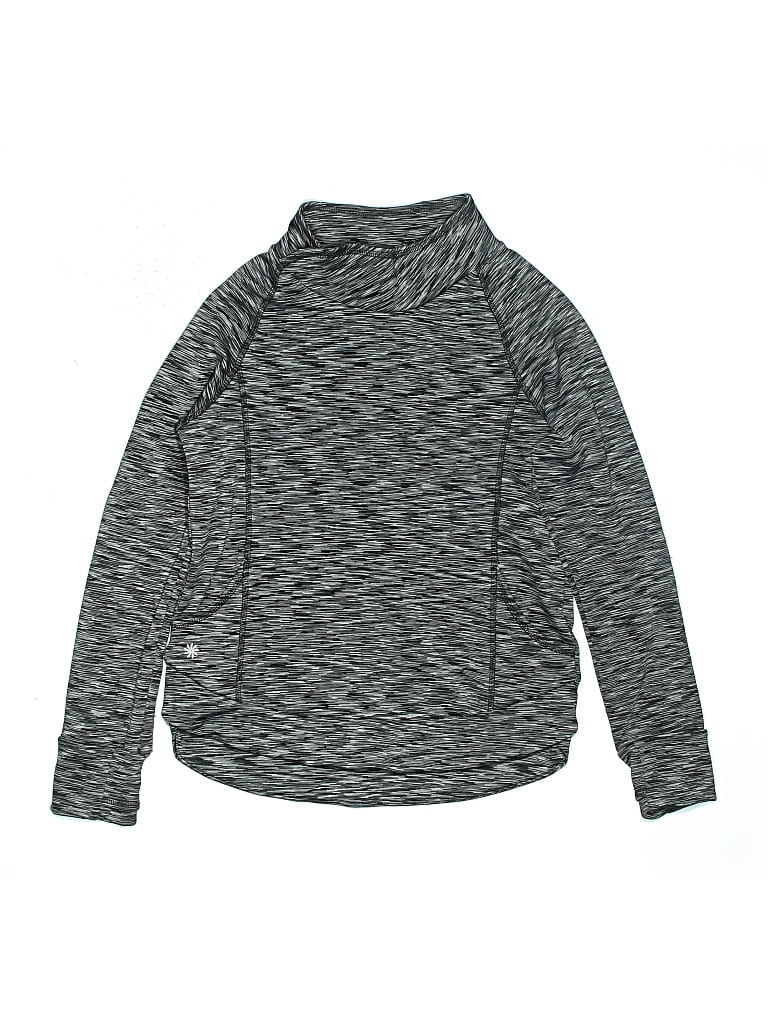 Pre-owned Athleta Girl Kids' Turtleneck Sweater In Gray