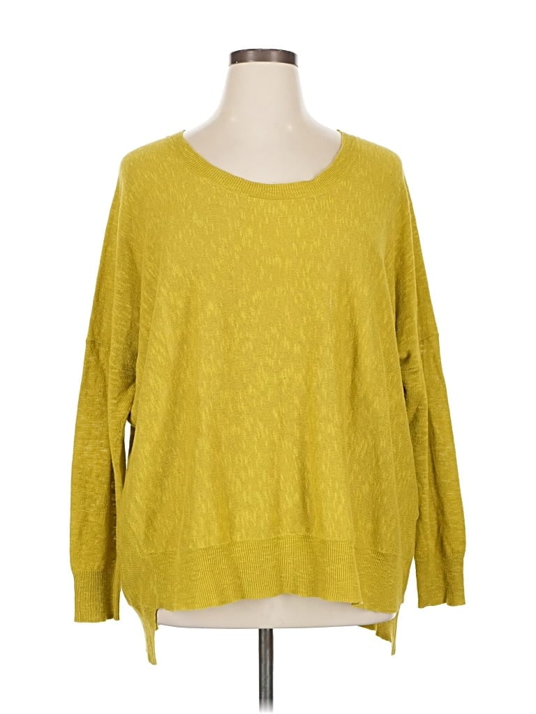 Pre-owned Eileen Fisher Pullover Sweater In Yellow