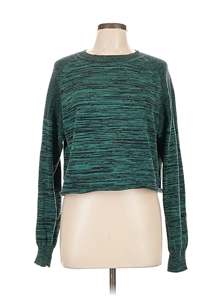 Pre-owned H&m Pullover Sweater In Green