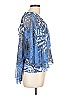 Analili 100% Polyester Blue 3/4 Sleeve Blouse Size Lg - Med - photo 4