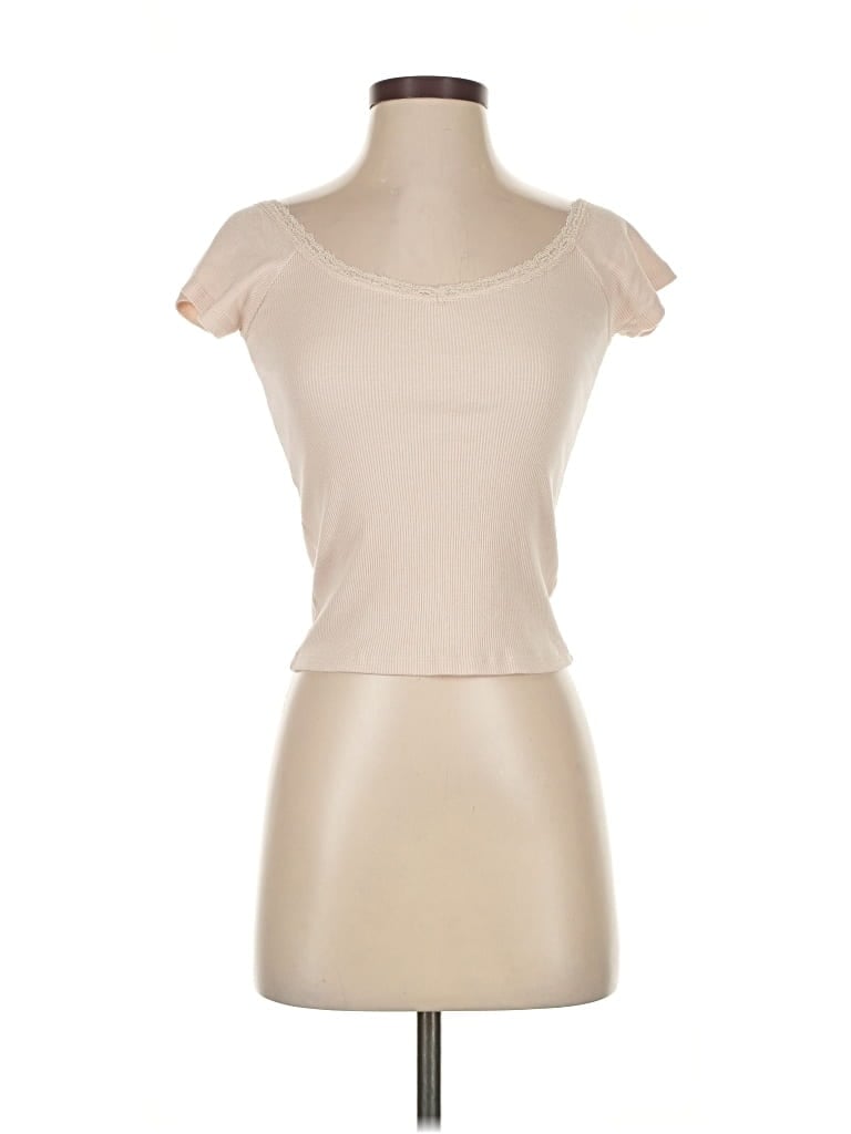 Pre-owned John Galt Short Sleeve Turtleneck In Pink