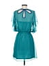 Express 100% Polyester Solid Teal Cocktail Dress Size S - photo 2