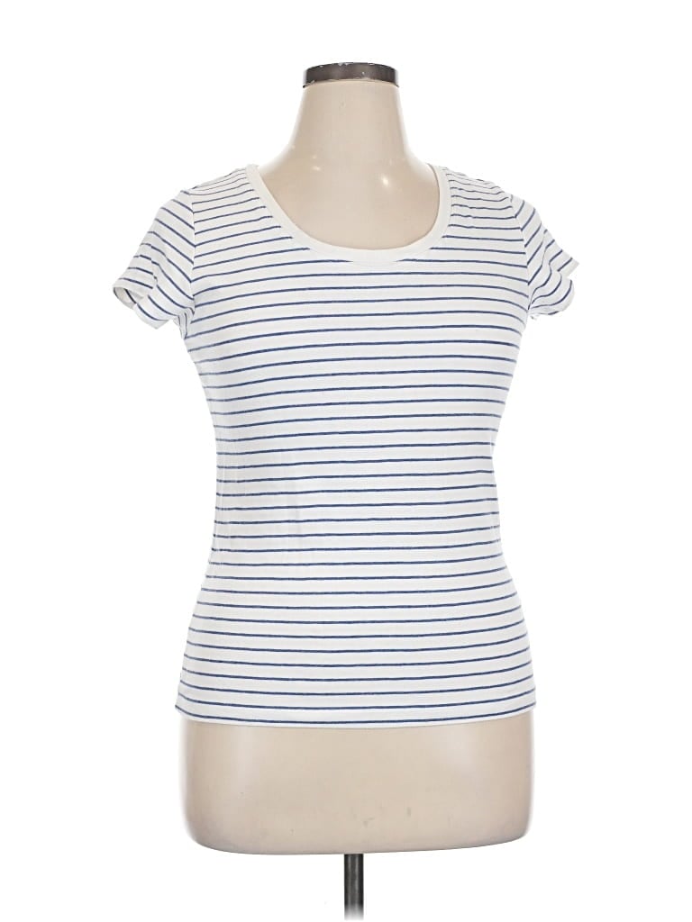 Pre-owned Tahari Short Sleeve T-shirt In White