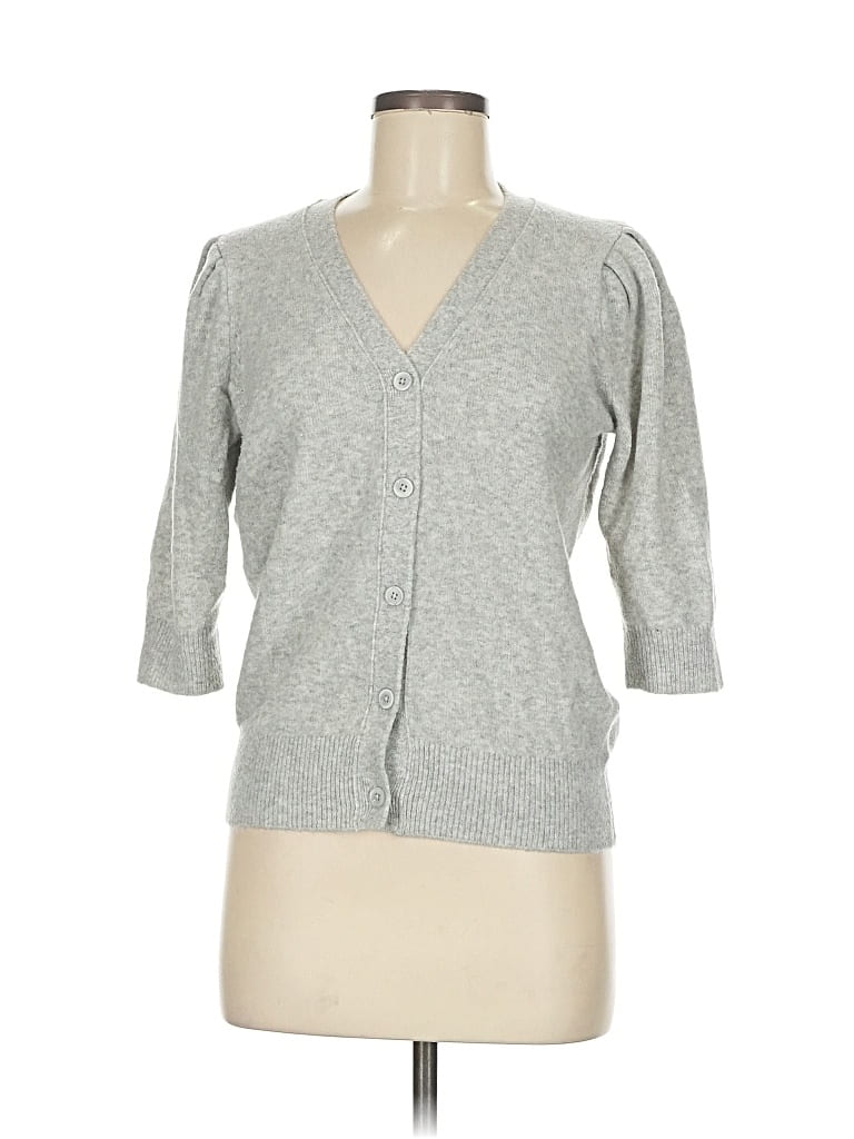 Pre-owned Karen Kane Cardigan Sweater In Gray