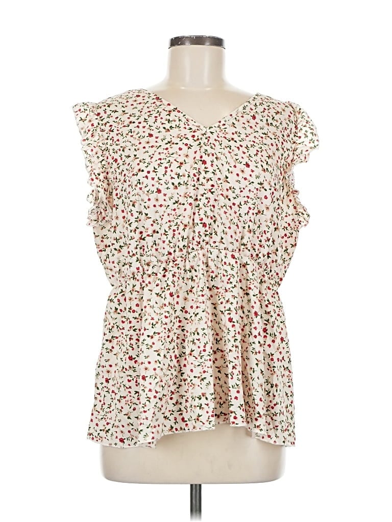 Pre-owned Shein Curve Sleeveless Blouse In White