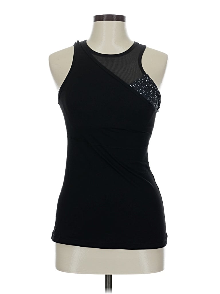 Pre-owned Lululemon Athletica Tank Top Black Halter Neckline Tops