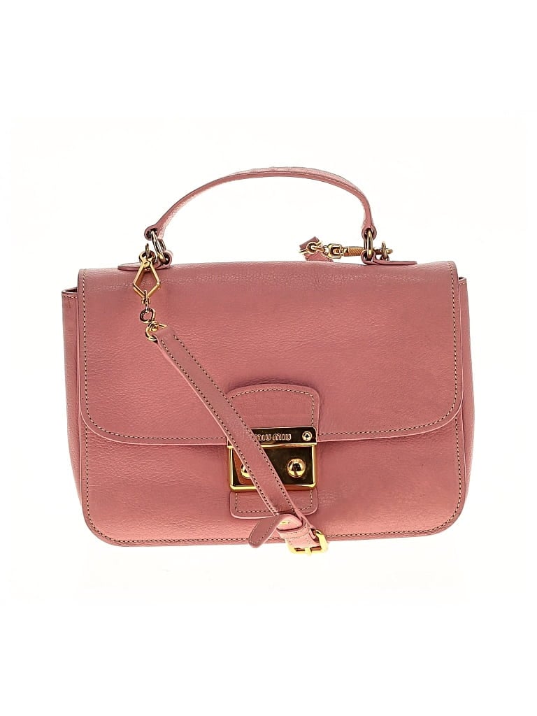 Pre-owned Miu Miu Leather Satchel In Pink