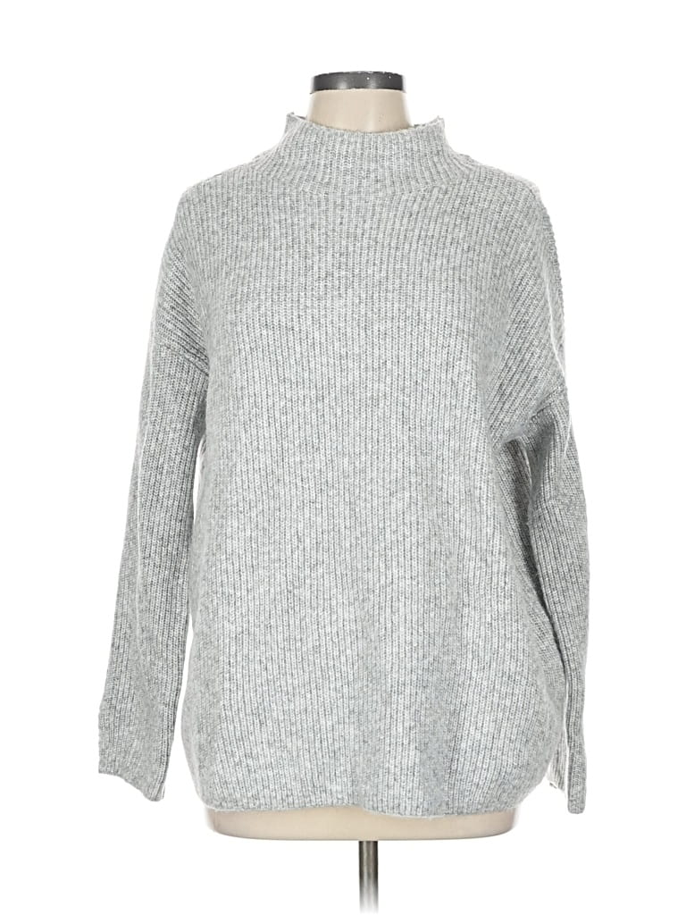 Pre-owned Ann Taylor Loft Turtleneck Sweater In Gray