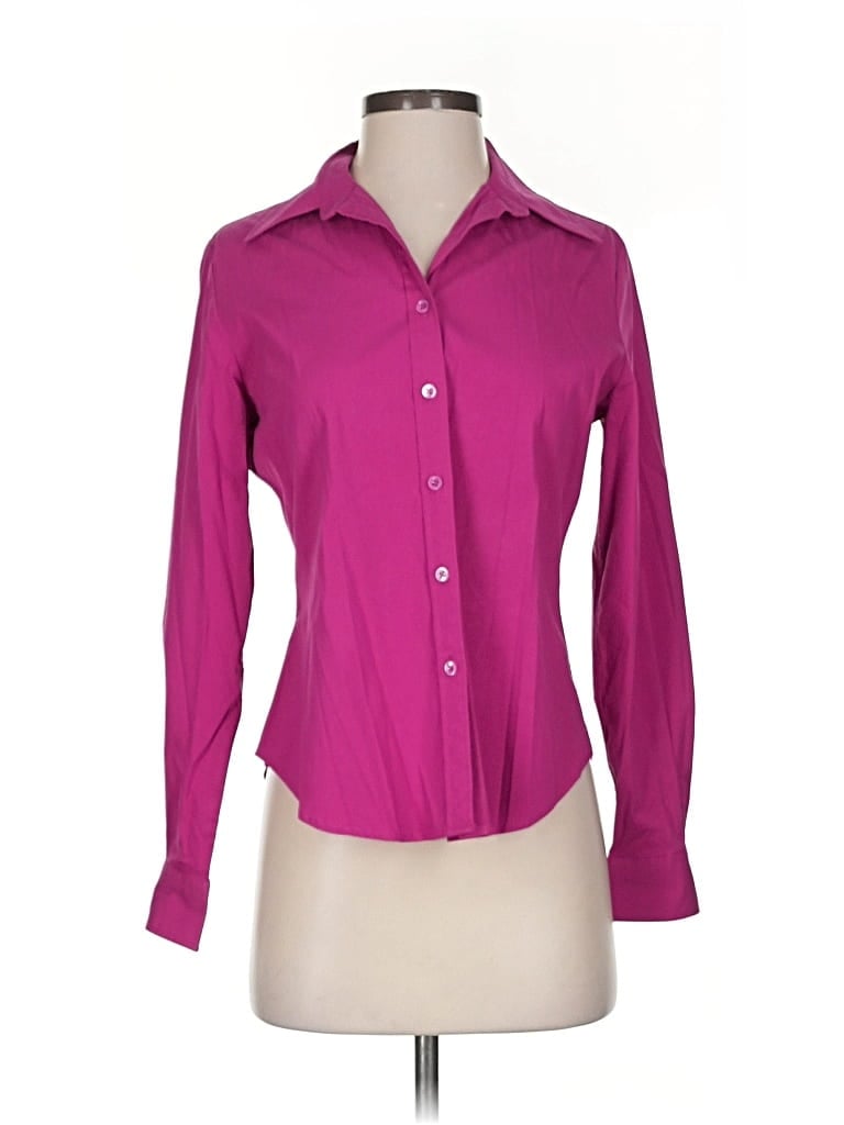 Pre-owned Façonnable Long Sleeve Blouse In Pink