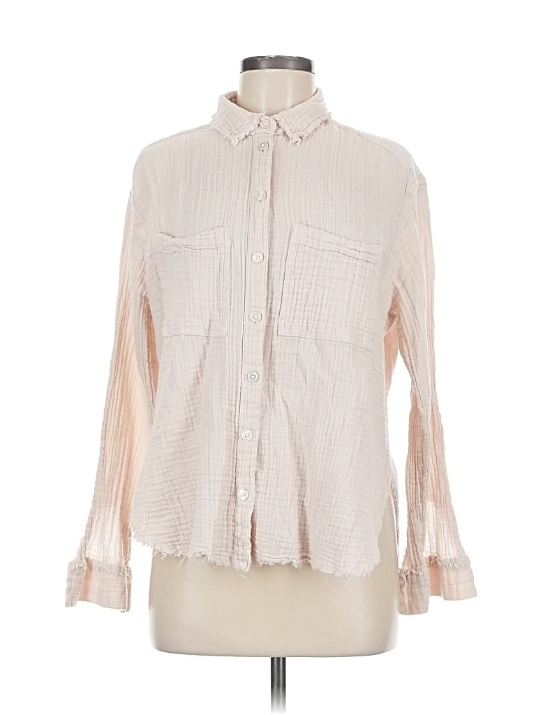 Pre-owned Urban Outfitters Long Sleeve Blouse In White