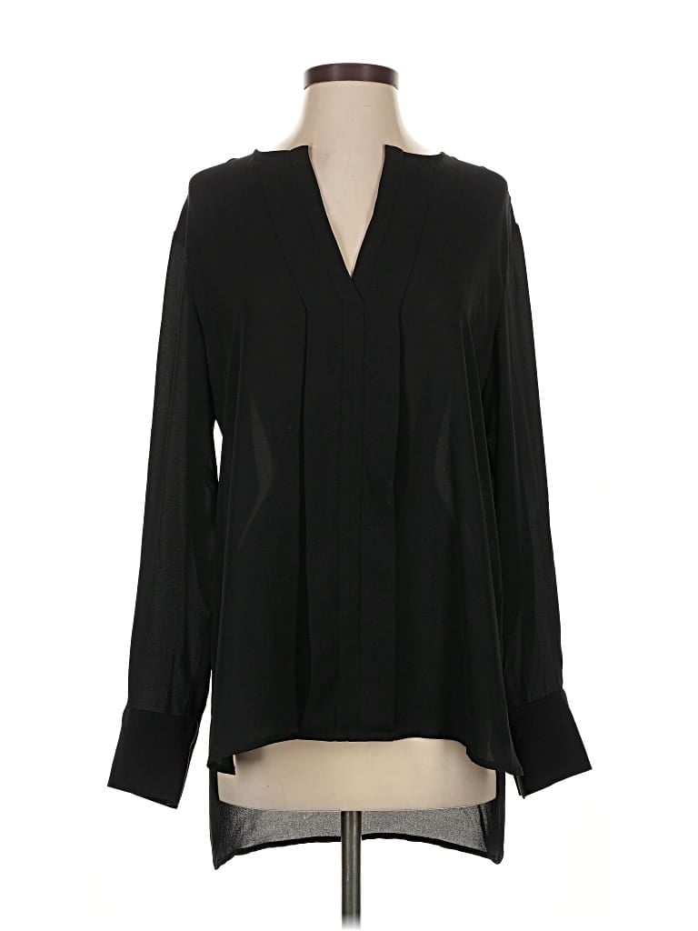Pre-owned Banana Republic Long Sleeve Blouse In Black