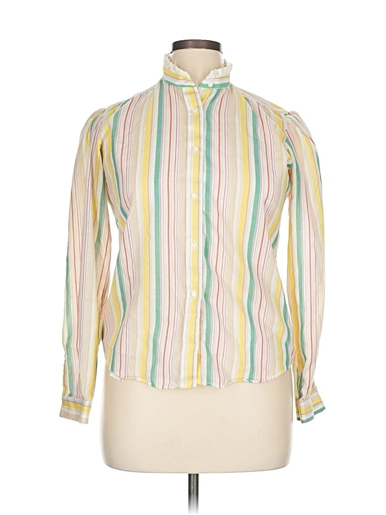 Pre-owned Assorted Brands Long Sleeve Blouse In Yellow