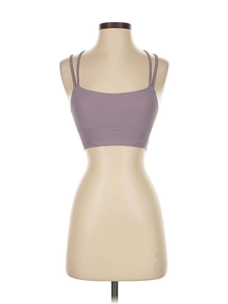 Pre-owned Lululemon Athletica Tank Top Purple Strapless Neckline Tops