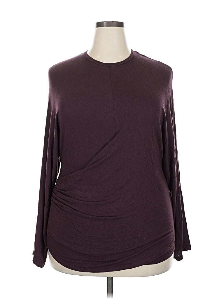 Pre-owned Banana Republic Long Sleeve Top Burgundy Cowl Neck Tops