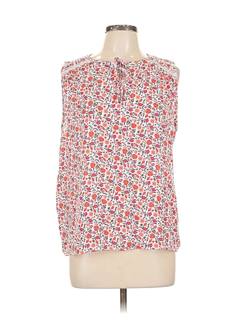 Pre-owned Ann Taylor Loft Outlet Sleeveless Blouse In Red