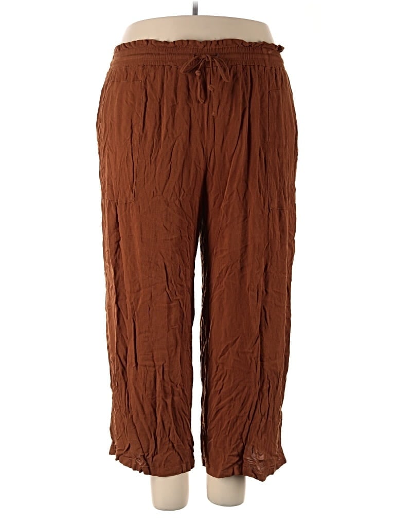 Pre-owned Shein Curve Casual Pants In Brown