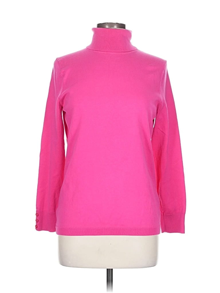 Pre-owned Talbots Turtleneck Sweater In Pink