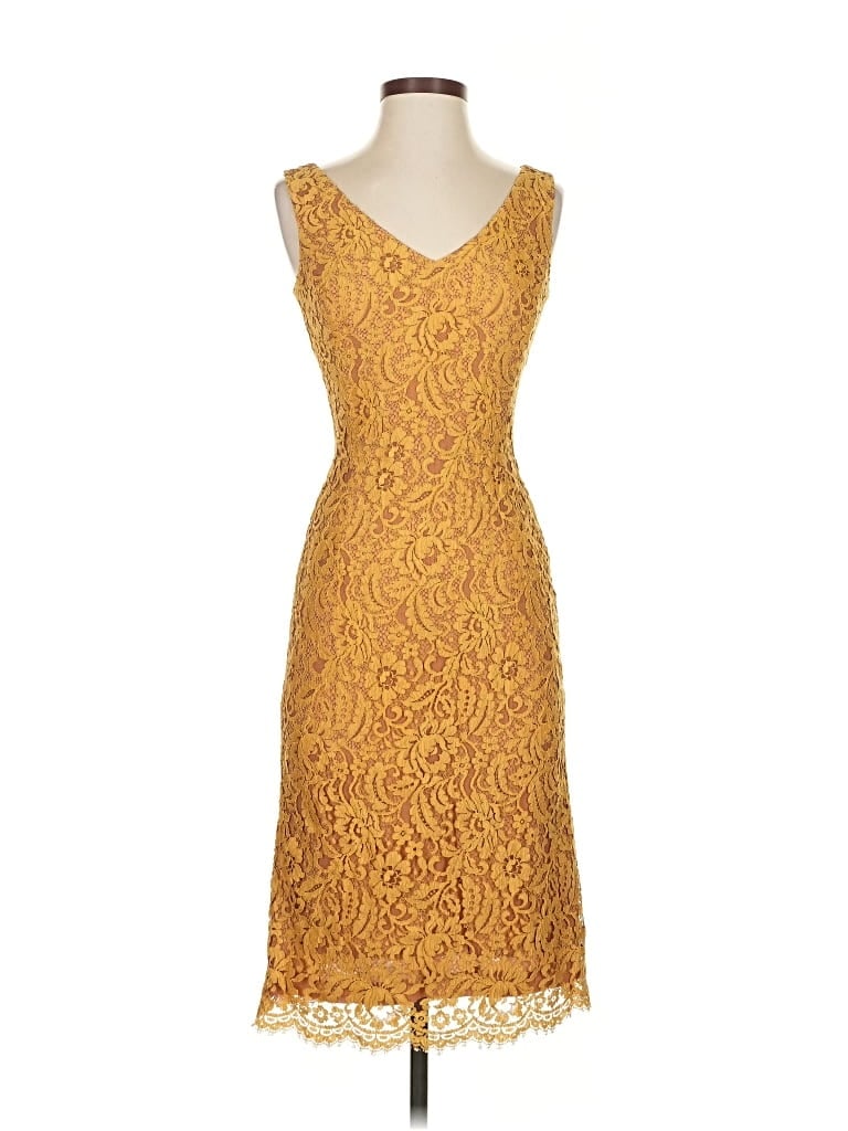 Pre-owned Barneys New York Cocktail Dress In Gold
