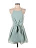 She + Sky 100% Polyester Solid Teal Romper Size S - photo 1