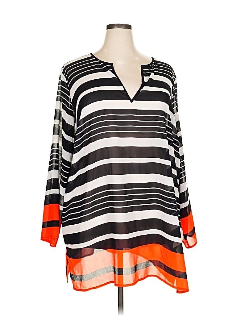 Pre-owned Michael Michael Kors Long Sleeve Blouse In Orange