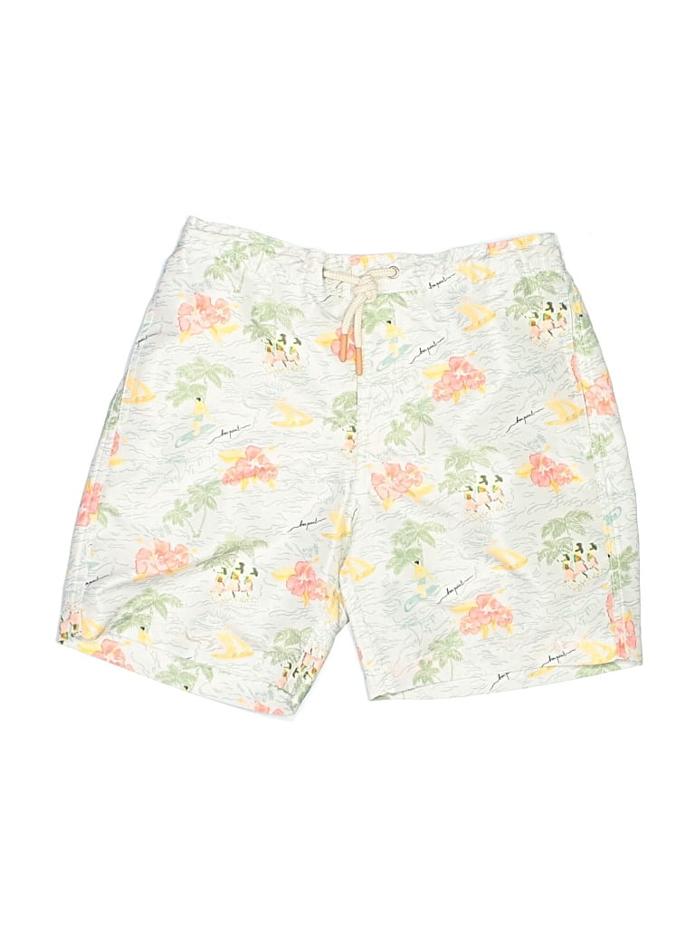 Pre-owned Bonpoint Kids' Board Shorts In White