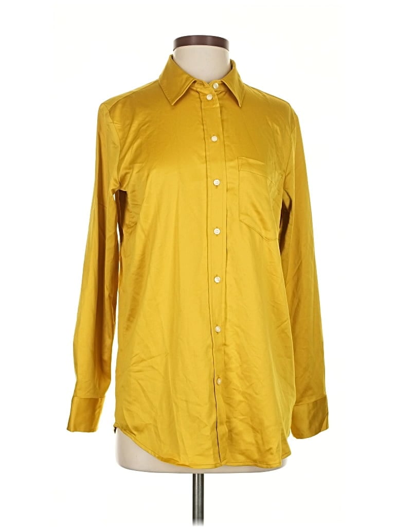 Pre-owned Gap Long Sleeve Blouse In Yellow