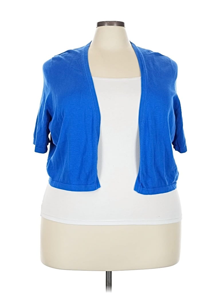 Pre-owned Lands' End Cardigan Sweater In Blue