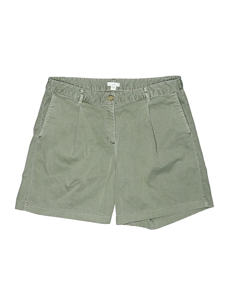 Pre-owned Jjill Khaki Shorts In Green