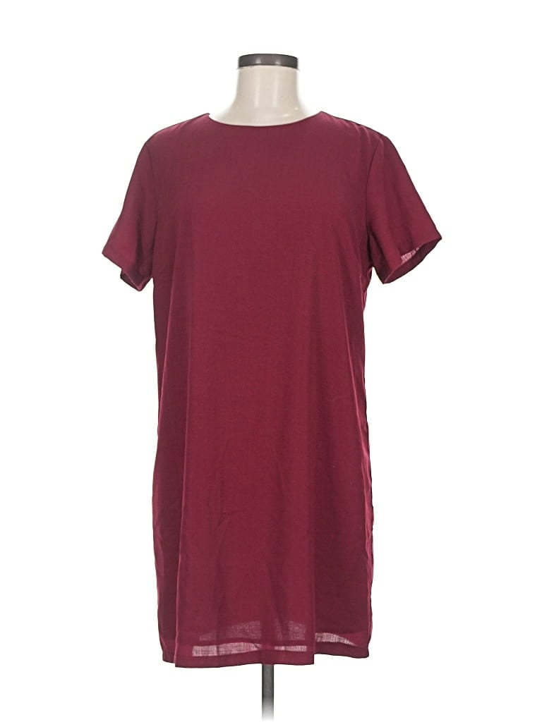 Pre-owned Lulus Casual Dress In Burgundy