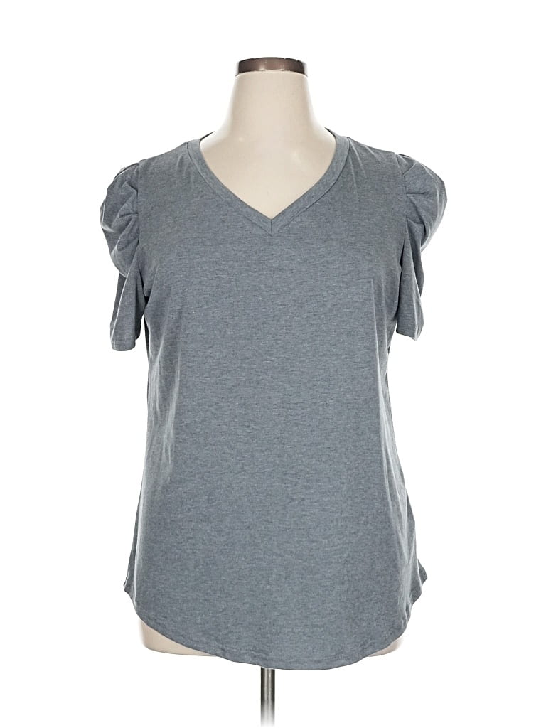 Pre-owned Unbranded Short Sleeve T-shirt In Gray