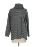 CAbi 100% Cotton Stripes Black Turtleneck Sweater Size S - photo 1