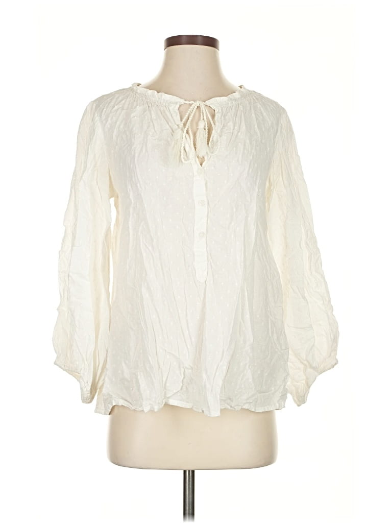 Pre-owned Emerson Fry 3/4 Sleeve Blouse In White