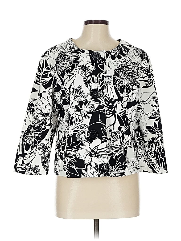 Pre-owned Coldwater Creek 3/4 Sleeve Blouse In Black