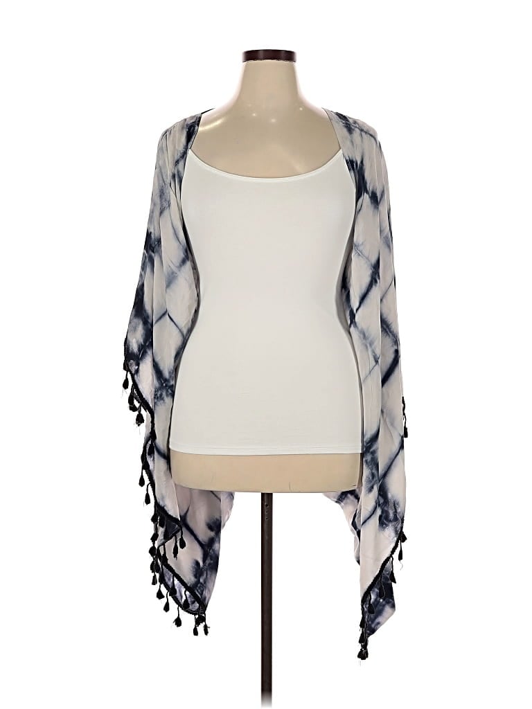 Pre-owned Elevenses Silk Cardigan Sweater In Blue