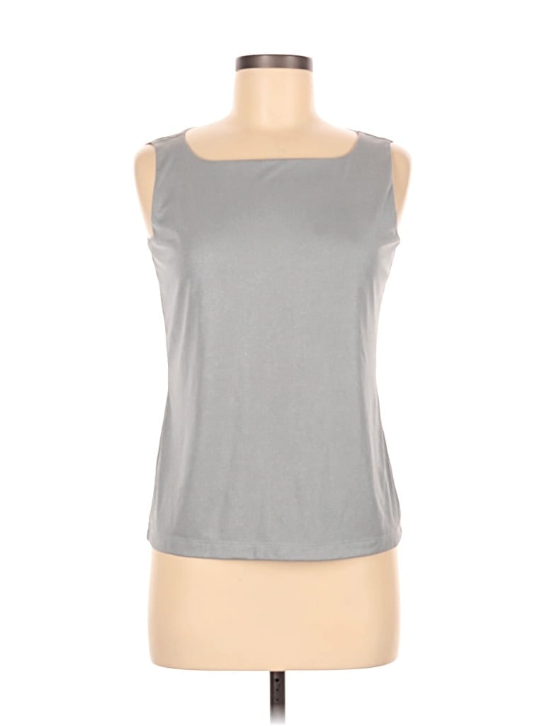 Pre-owned Travelers By Chico's Sleeveless T-shirt In Gray