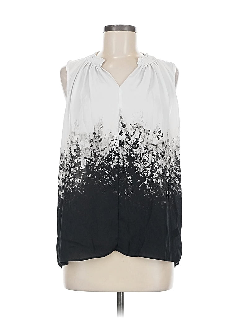 Pre-owned Simply Vera Vera Wang Sleeveless Blouse In Gray