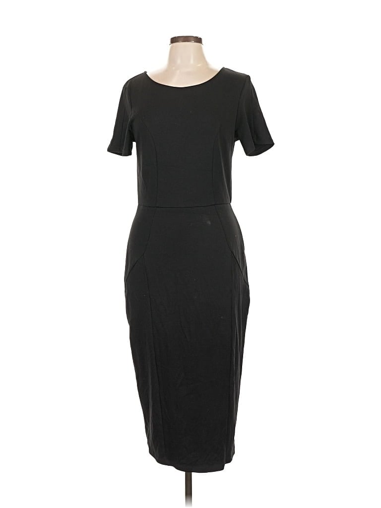 Pre-owned Unique Vintage Casual Dress In Black