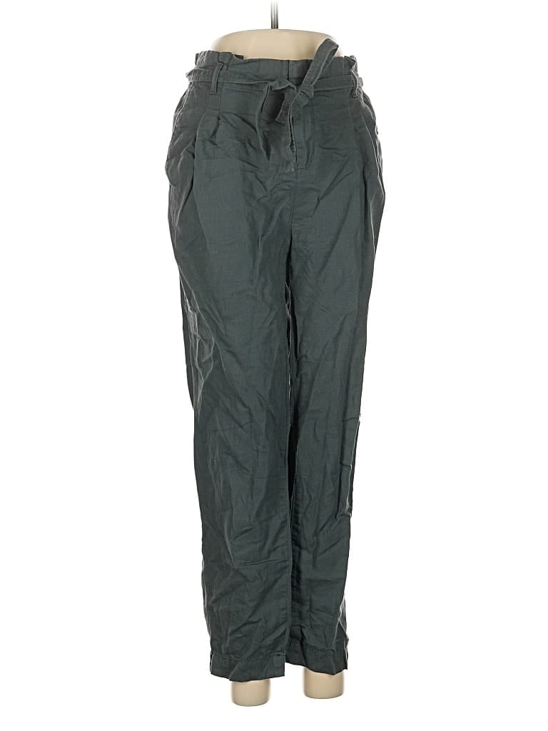 Pre-owned Ann Taylor Loft Linen Pants In Green