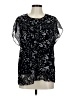 CAbi 100% Polyester Black Short Sleeve Blouse Size M - photo 1