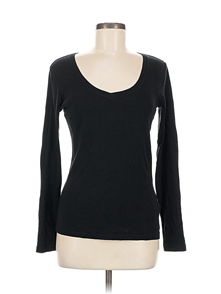 Pre-owned Gap Long Sleeve T-shirt In Black
