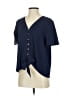 MICHAEL Michael Kors Blue Short Sleeve Blouse Size S - photo 1