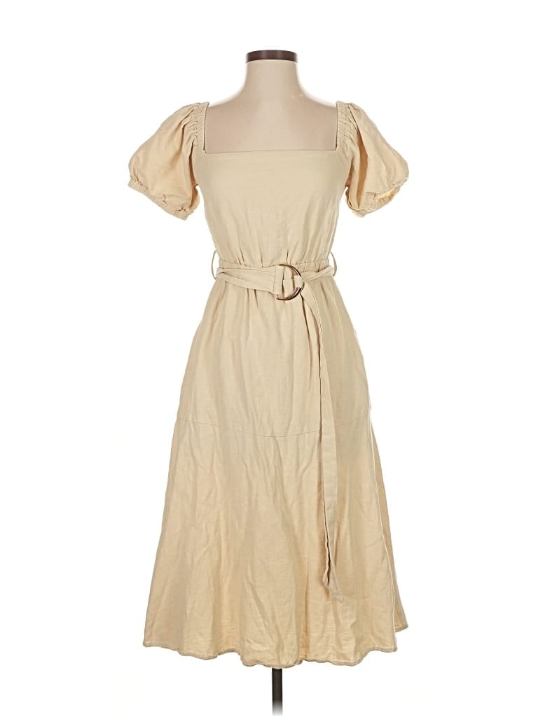 Pre-owned Lost + Wander Casual Dress In White