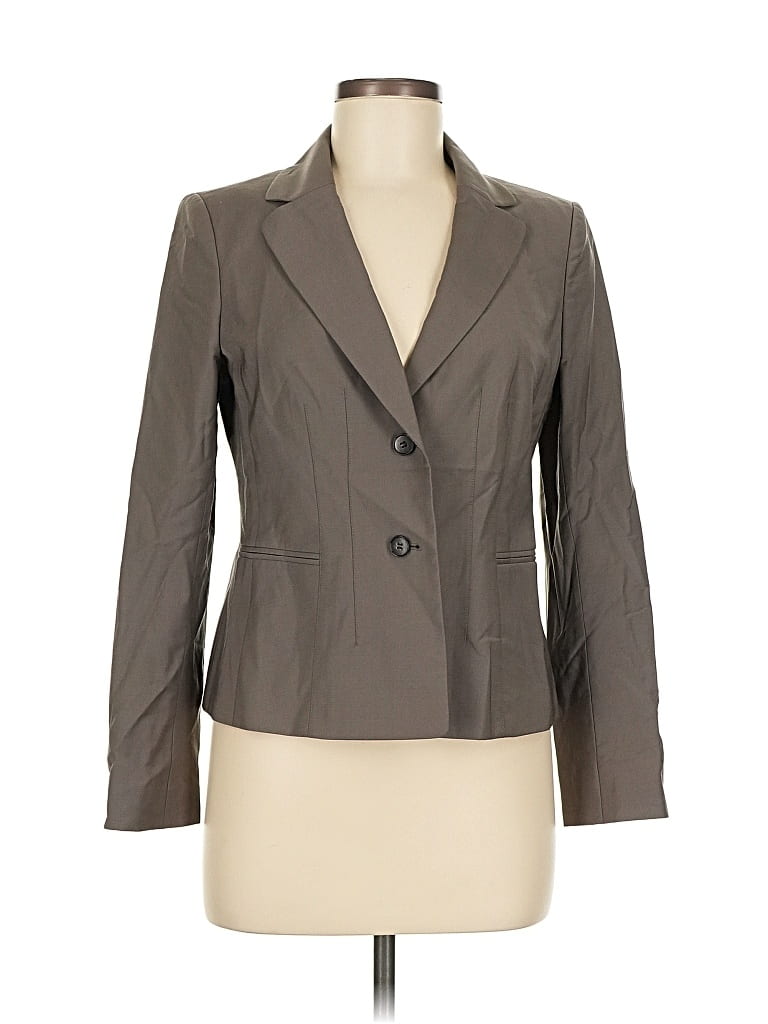 Pre-owned Ann Taylor Blazer Jacket In Gray