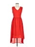 Monteau 100% Polyester Solid Red Casual Dress Size M - photo 1