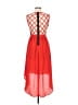 Monteau 100% Polyester Solid Red Casual Dress Size M - photo 2